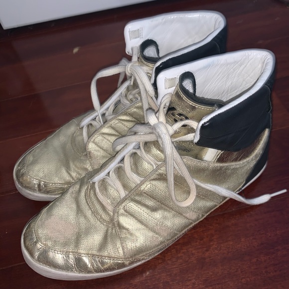 Y-3 Metallic Gold Sneakers - Picture 2 of 6